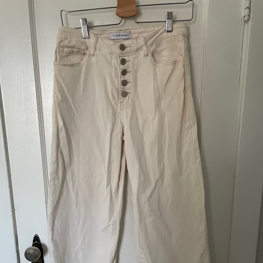 White Wide Leg Pants